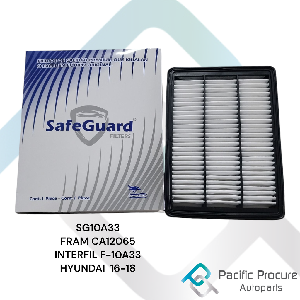 Filtro Aire SafeGuard para Hyundai Tucson 2016-2018 1.6L 4Cyl L Gas