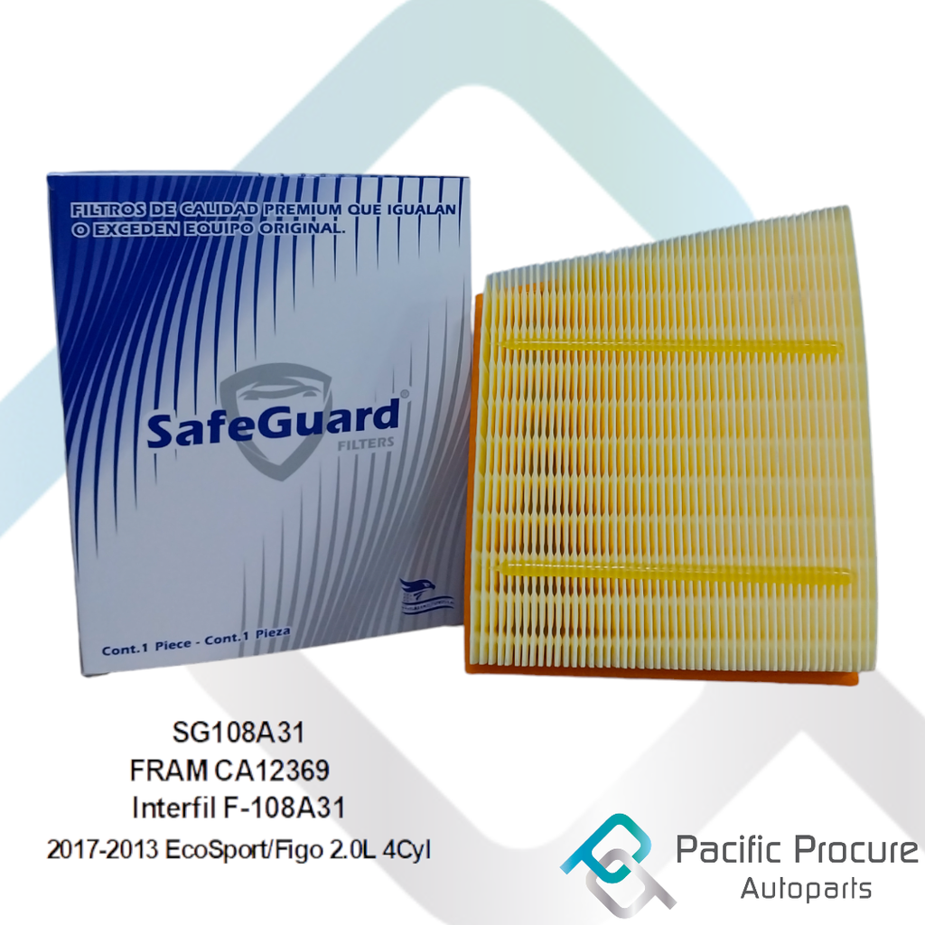 Filtro Aire Safe-Guard, 2017-2023 EcoSport/Figo 2.0L 4Cyl