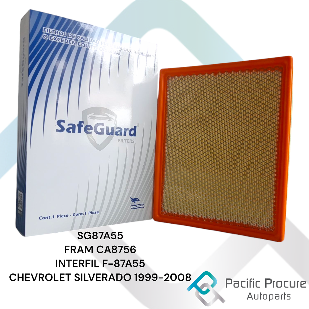 Filtro Aire SafeGuard para Chevrolet Silverado 5.3L V8 99-08