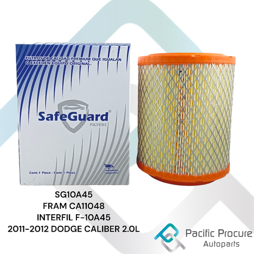 [SG10A45 C 03] Filtro Aire SafeGuard para Dodge Caliber 2.0L, 2.4L L4 2011-2012