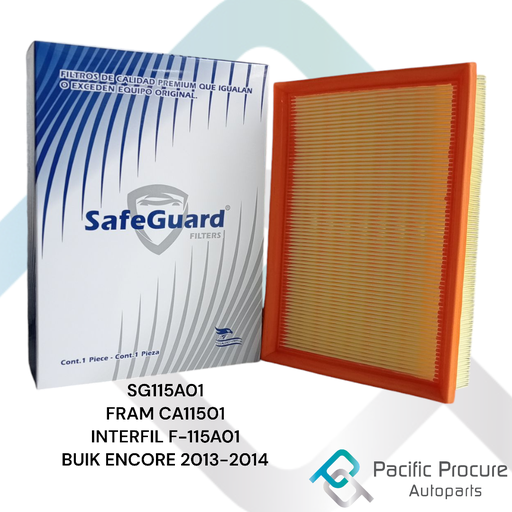 [SG115A01 C 12] Filtro Aire SafeGuard para Buick Encoré 1.6L 2013-2014