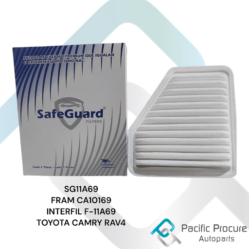 [SG11A69 A 04] Filtro Aire SafeGuard para Toyota Camry, RAV4, Matrix AWD
