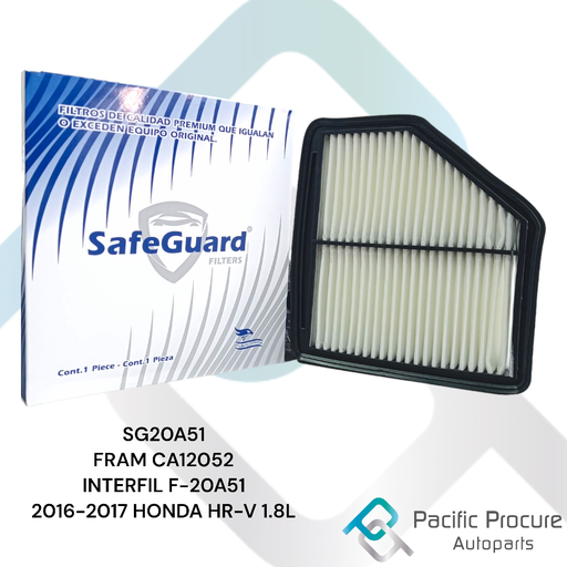 [SG20A51 D 12] Filtro Aire SafeGuard para Honda HR-V 1.8L 2016-2022