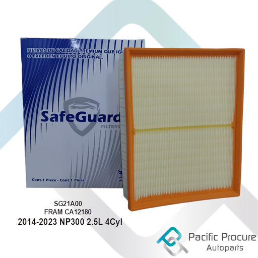 [SG21A00 D14] Filtro Aire Safe-Guard, 2014-2023 NP300 2.5L 4Cyl