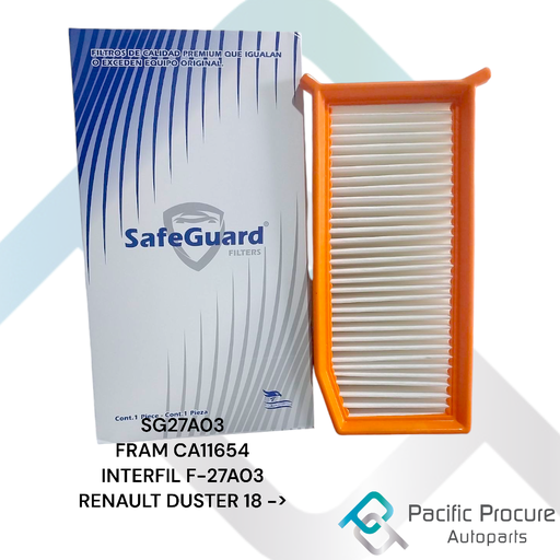 [SG27A03 A 05] Filtro Aire SafeGuard para Renault Duster 18->