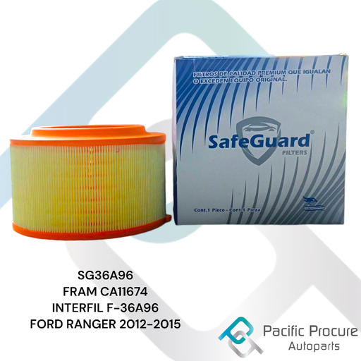 [SG35A96 B 02 B 05 B 04] Filtro Aire SafeGuard para Ford Ranger 2.0L L4 TDI 2012-2015