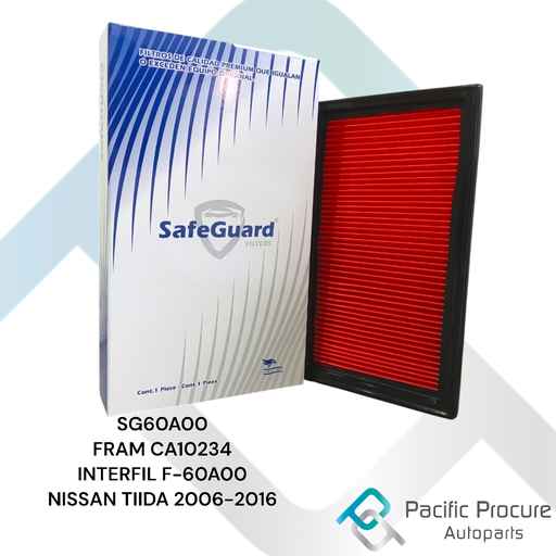 [SG60A00 C14] Filtro Aire SafeGuard para Nissan Tiida 2006-2016