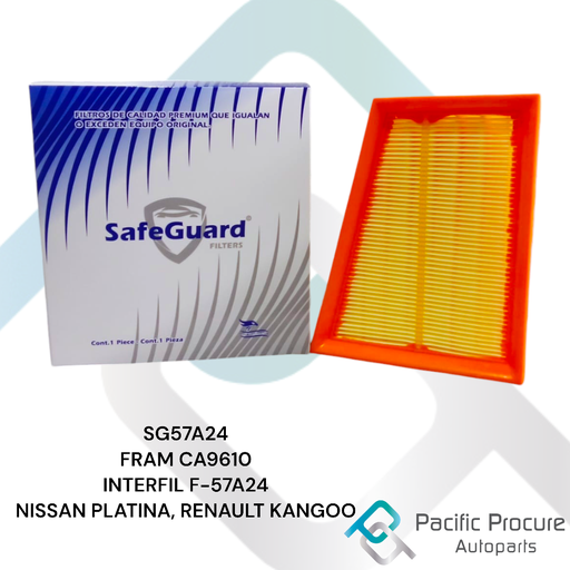 [SG57A24 B 18 B 17] Filtro Aire SafeGuard para Renault Kangoo 2001-2007