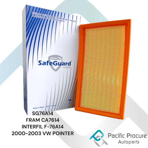 [SG76A14 D 14  D 16  B 12] Filtro Aire SafeGuard para Volkswagen pointer 1.8L L4 1999-2007, GTI 2000-2003