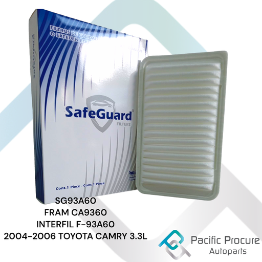 [SG93A60 A 15 C 11 C 18] Filtro Aire SafeGuard para Toyota Camry 3.3L V6 04-06