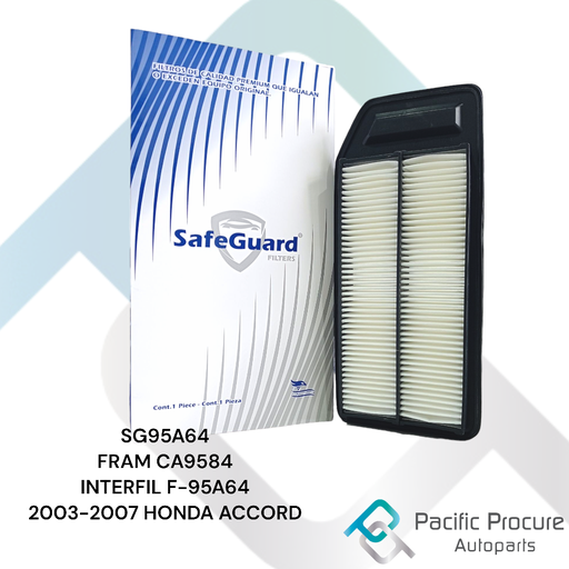 [SG95A64 B 13] Filtro Aire SafeGuard para Acura TSX 2.4L L4 04-09/HONDA ACCORD 03-07
