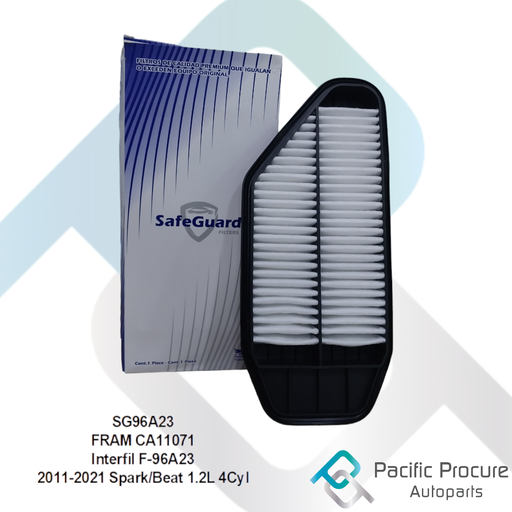 [SG96A23 B16] Filtro Aire SafeGuard, para Spark/Beat 1.2L 4Cyl 2011-2012