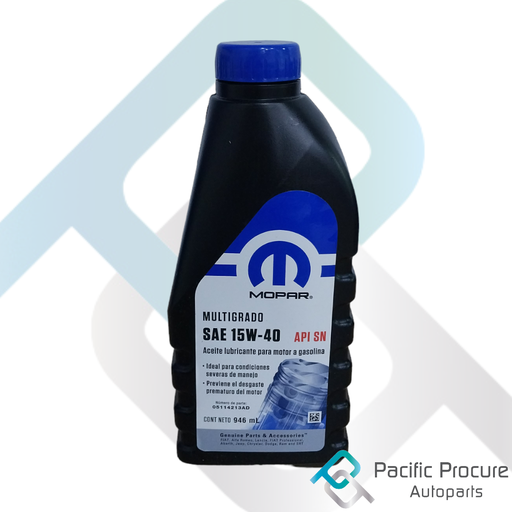 [05114213AD] Mopar Multigrado 15W-40 API SN 946ml