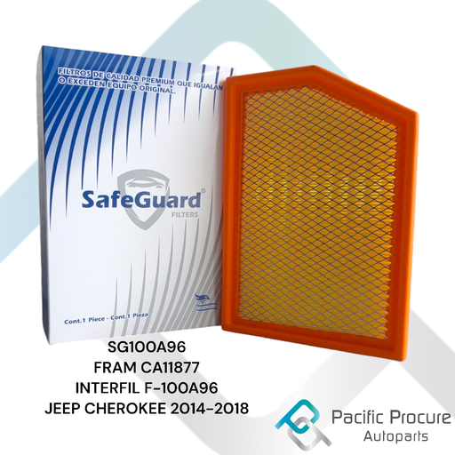 [SG100A96 C 10  A 7] Filtro Aire SafeGuard para Jeep Cherokee 14-18