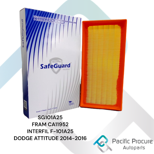 [SG101A25 B 12] Filtro Aire SafeGuard para Dodge Attitude 14-16